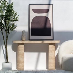 Travertine Marble Custom Console Table