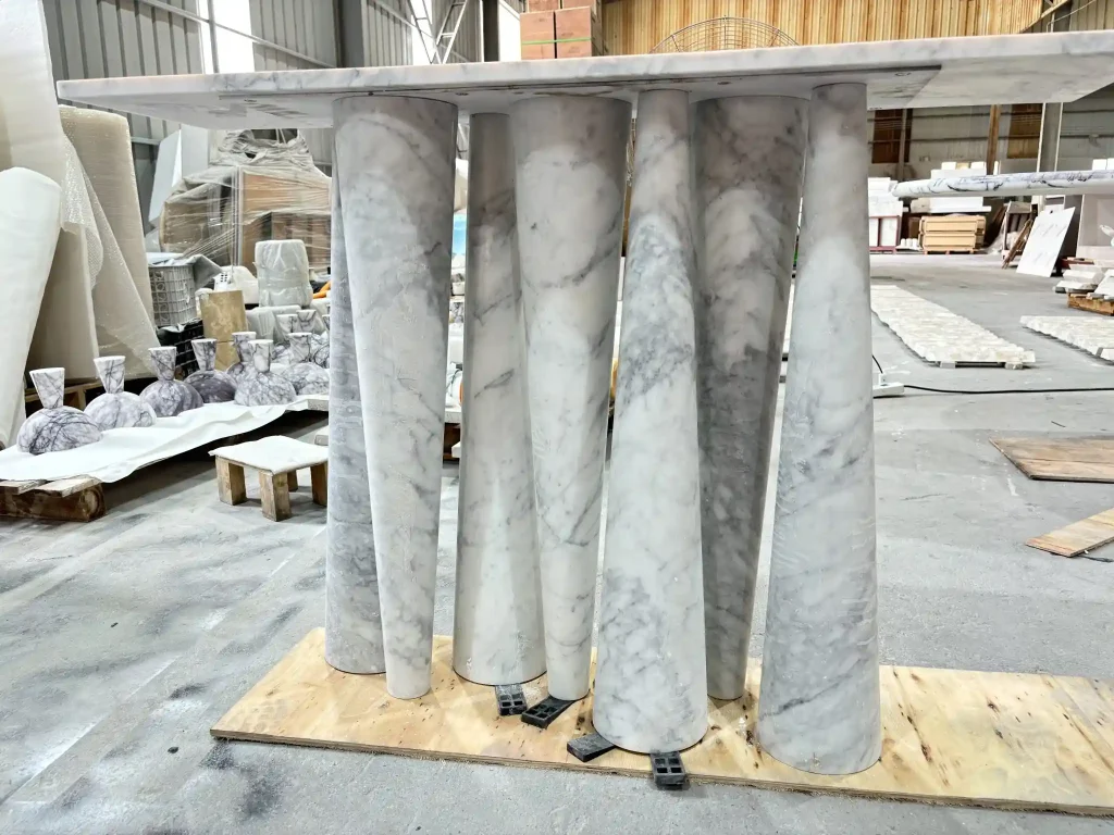 Travertine Marble Custom Console Table