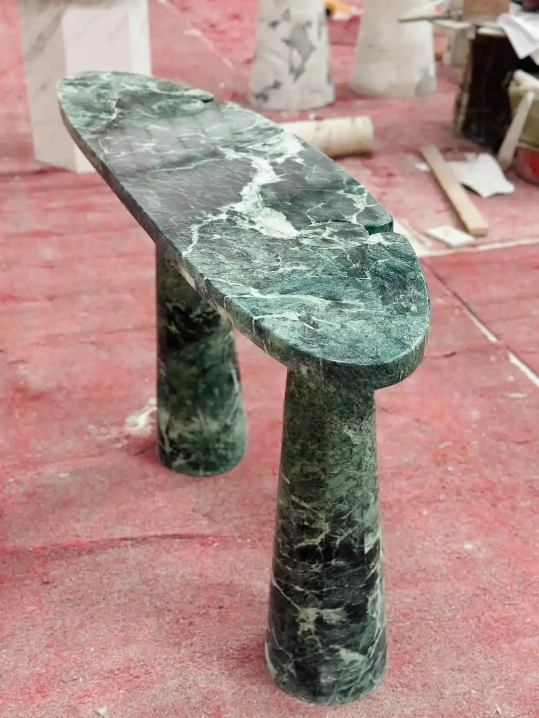 Travertine Marble Custom Console Table