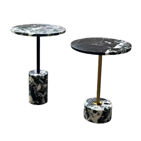 Black Marble Side Table