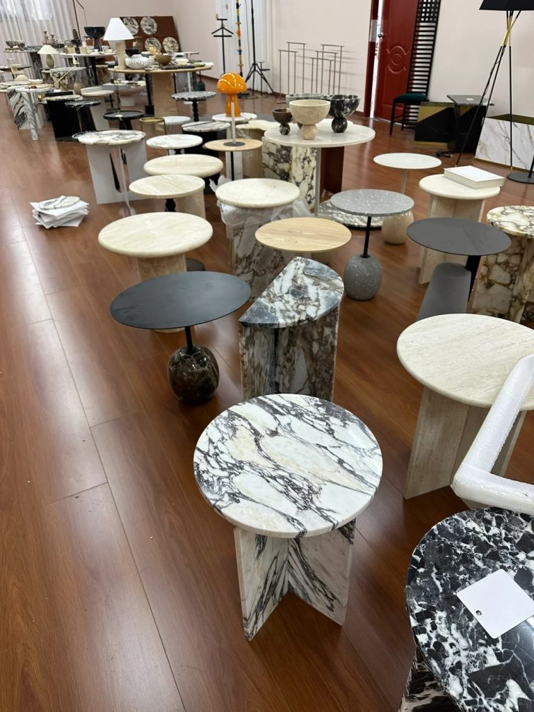 Black Marble Side Table
