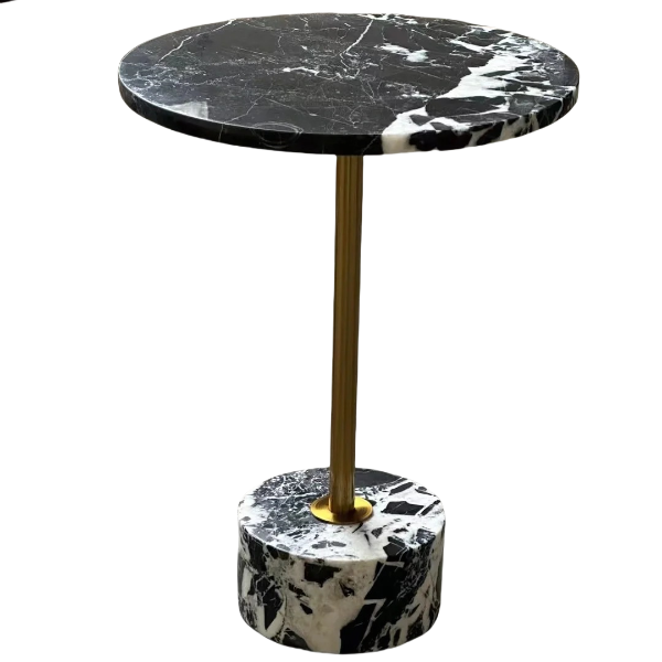 Black Marble Side Table