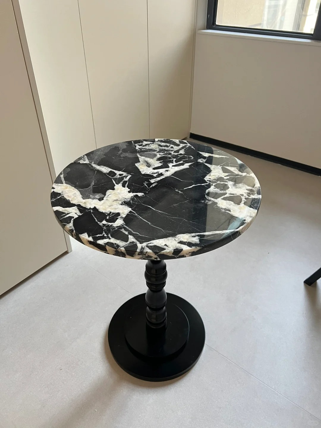 Black Marble Side Table
