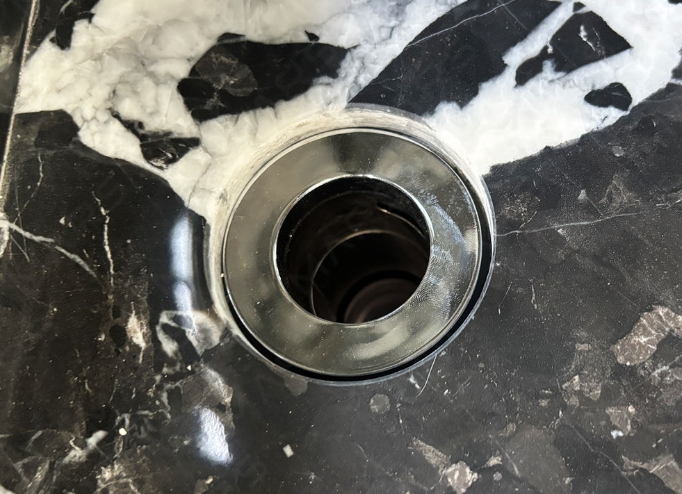 black sink bathroom vanity top