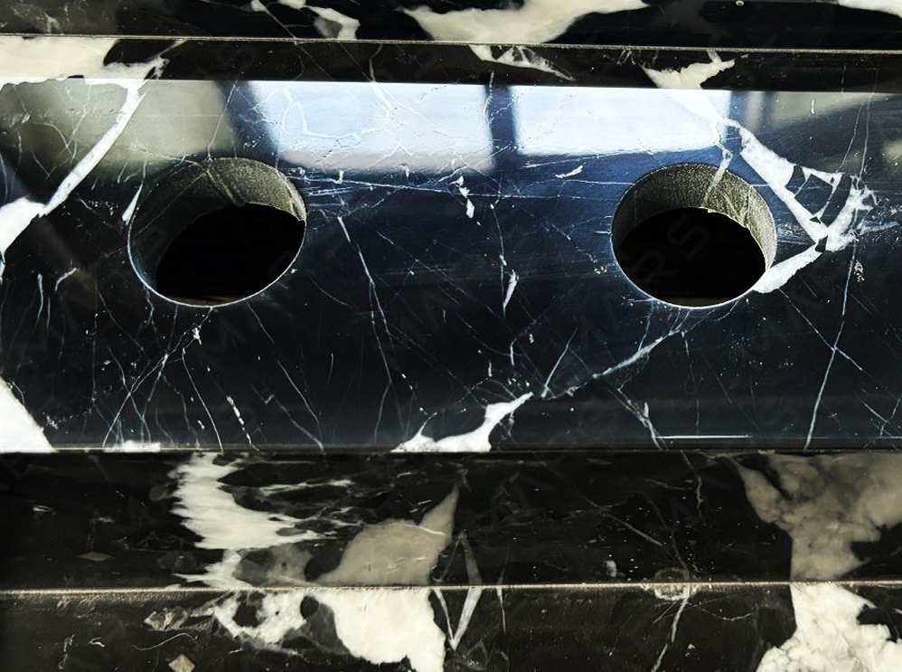 black sink bathroom vanity top