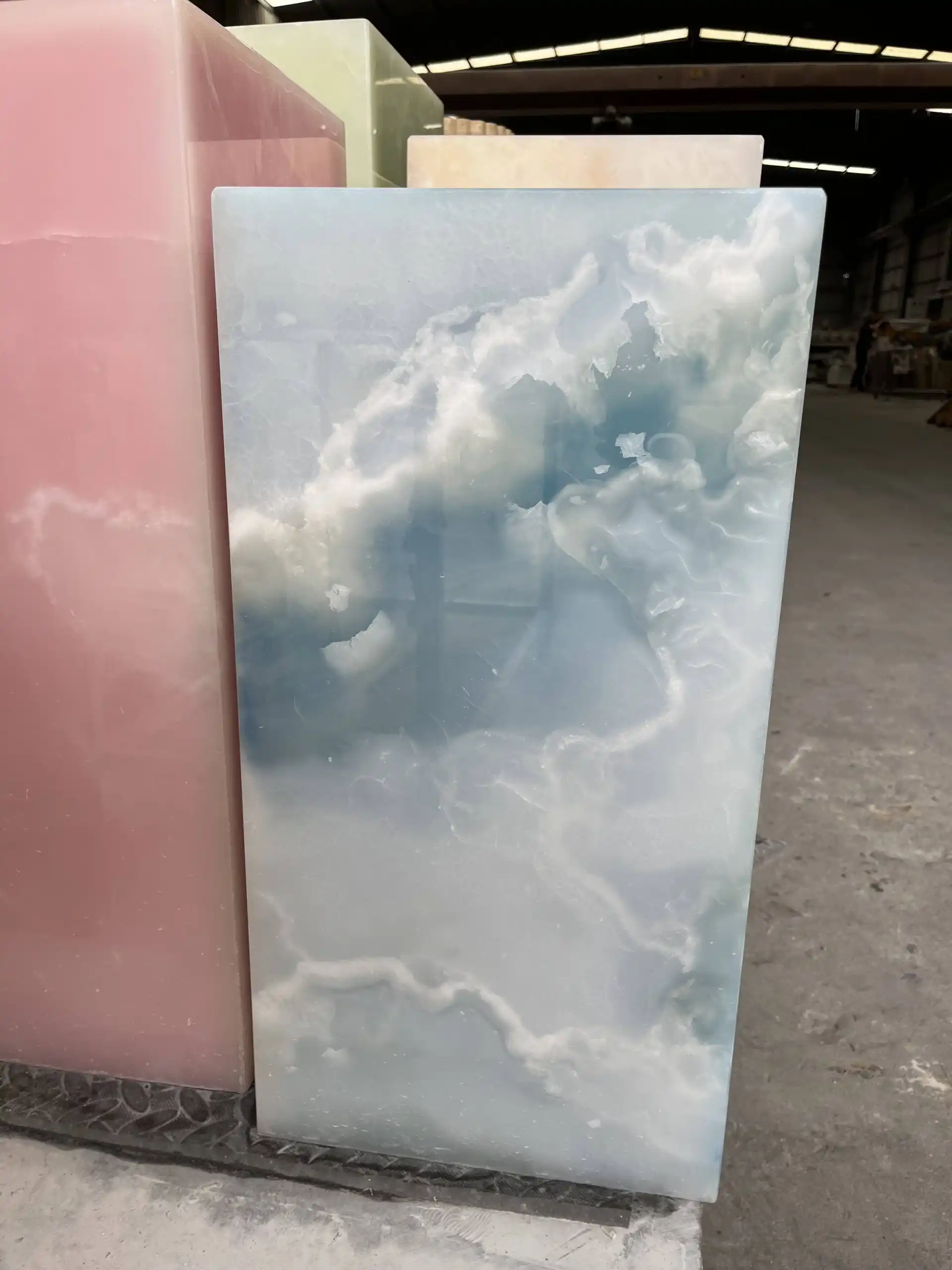 Square Onyx Cube Side Table