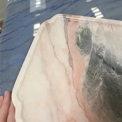 Marble bathroom tray of four season pink