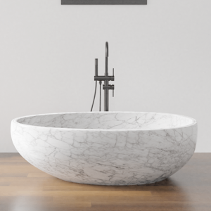 carrara marble bathtub