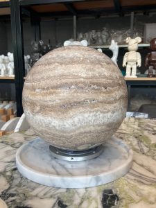 Custom Travertine Sphere for Decor