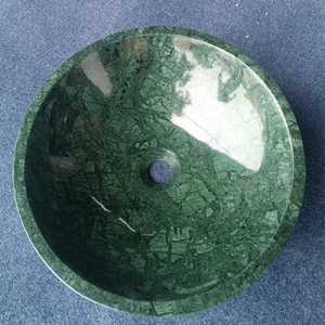 green marble vessel sink