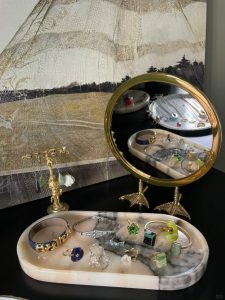 Custom Oval Marble Tray