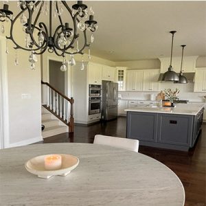 large round marble dining table
