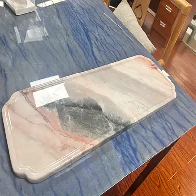 Marble bathroom tray of four season pink