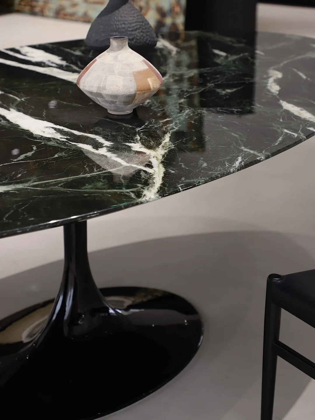 marble oval tulip dining table