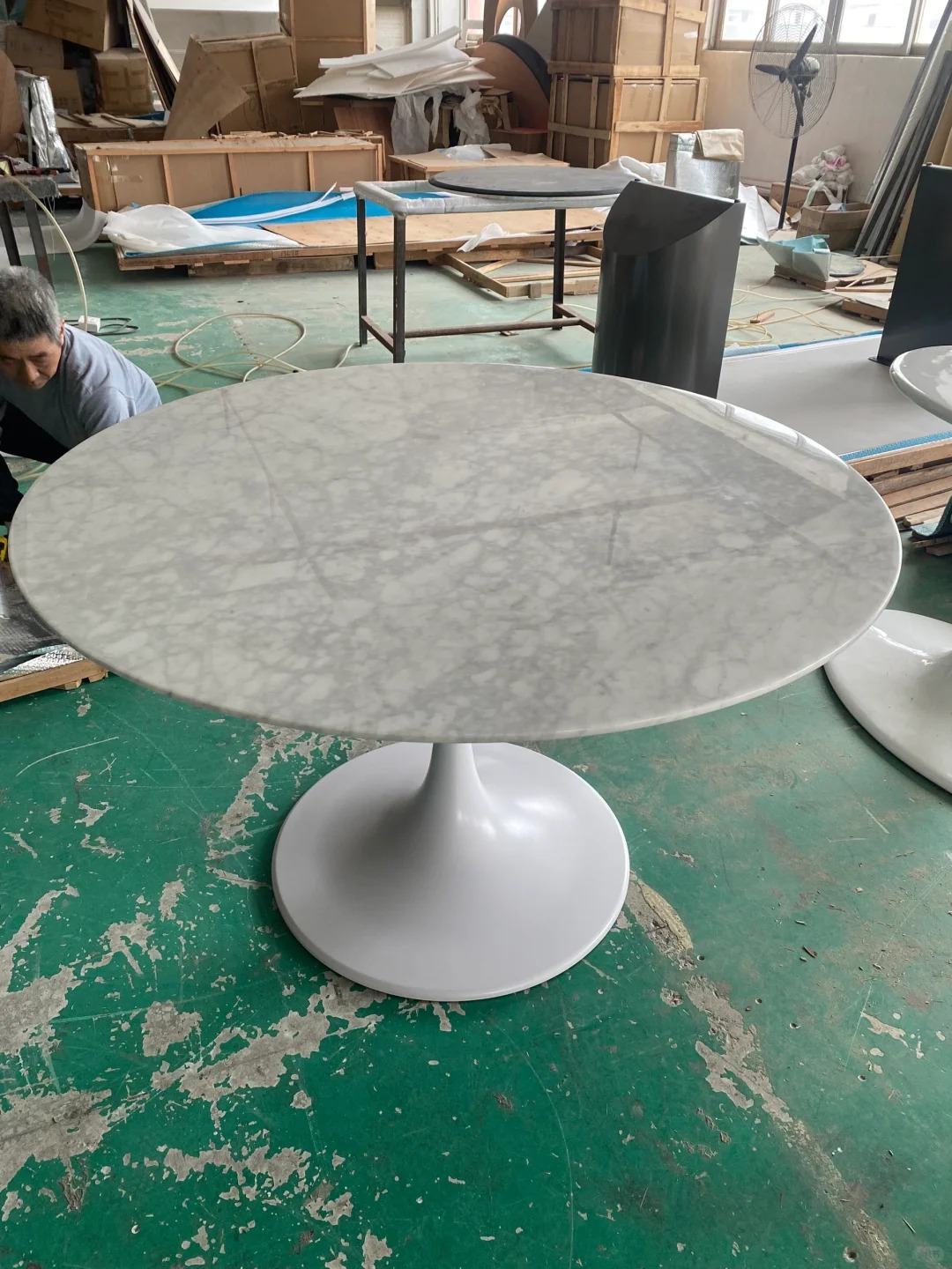 marble oval tulip dining table