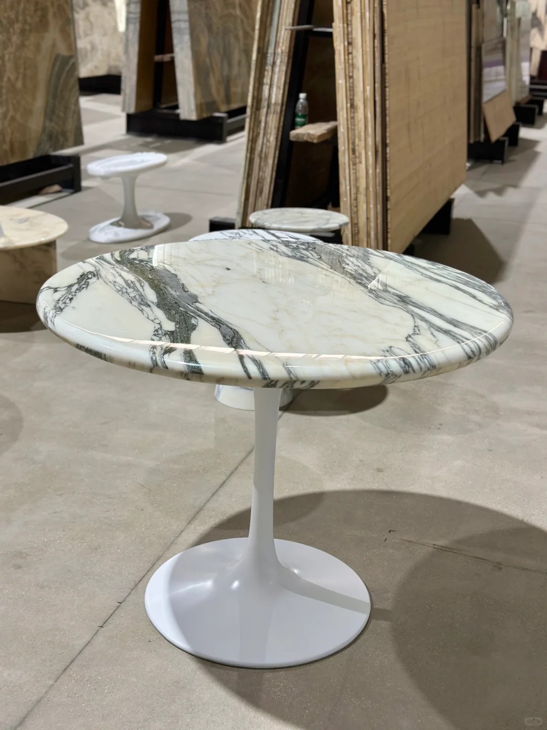marble oval tulip dining table