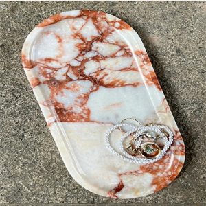 Red marble tray of home decorative