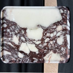 Calacatta violet rectangle marble tray