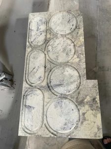 Wholesale Scalloped Travertine Tray