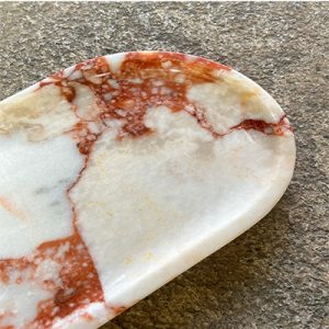 Red marble tray of home decorative