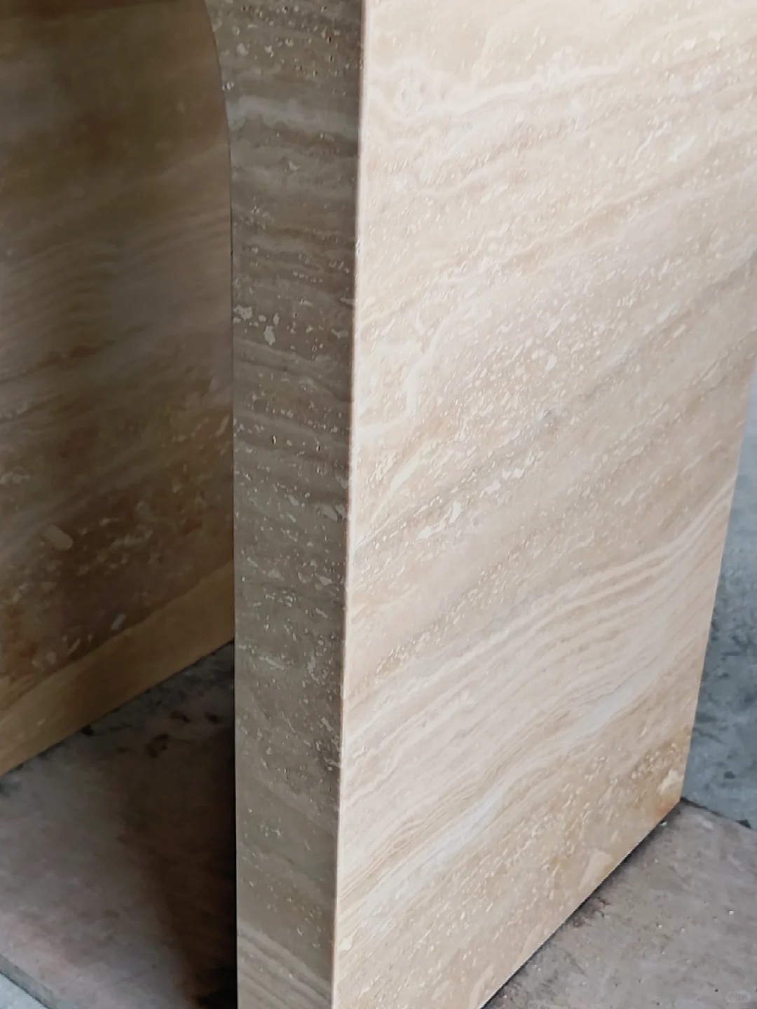 Arch Travertine Console Table