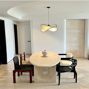 modern travertine dining table