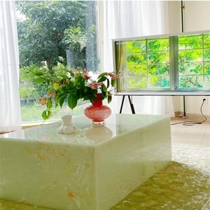 Green Onyx coffee table of home