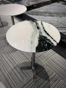 panda white marble side tables,Marble Pedestal Side Table