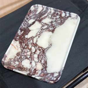 Calacatta violet rectangle marble tray