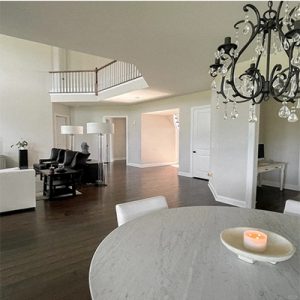 large round marble dining table
