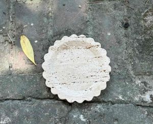 Wholesale Scalloped Travertine Tray