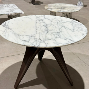 round white marble top coffee table