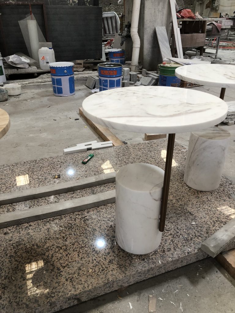 Travertine Small Sofa Drink Table
