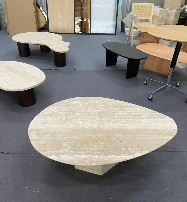 Vintage Coffee Table of travertine