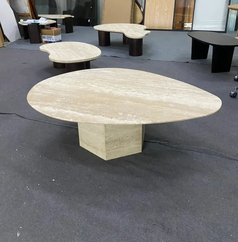 Vintage Coffee Table of travertine