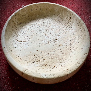 travertine bowl decor