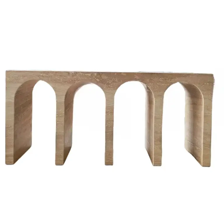Arch Travertine Console Table