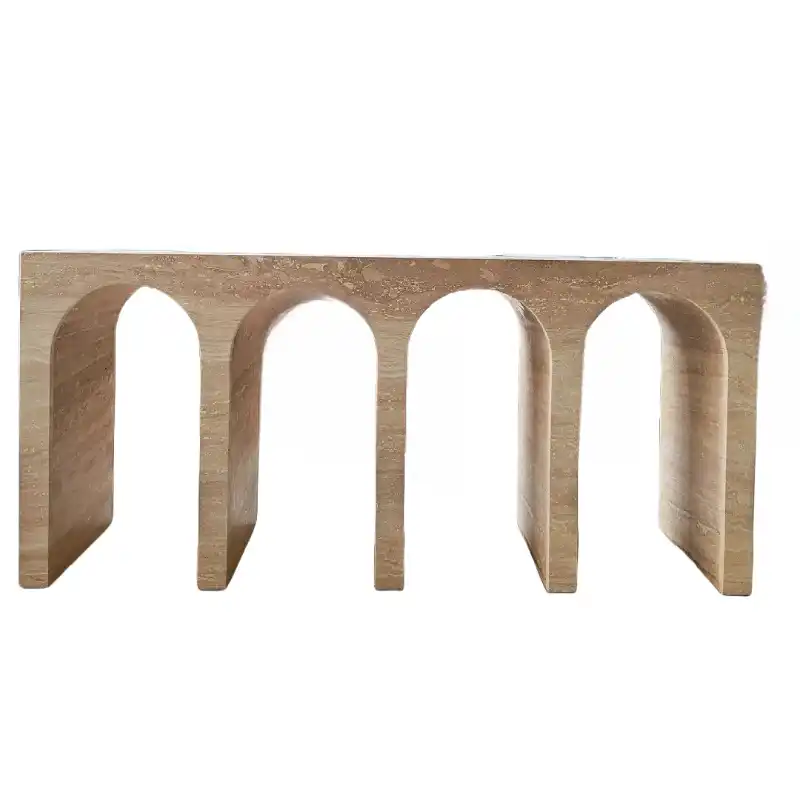 Arch Travertine Console Table