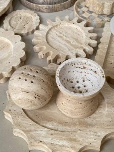 Nature Bowl Travertine Incense Burner