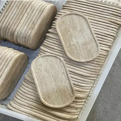 travertine oval tray for HRST