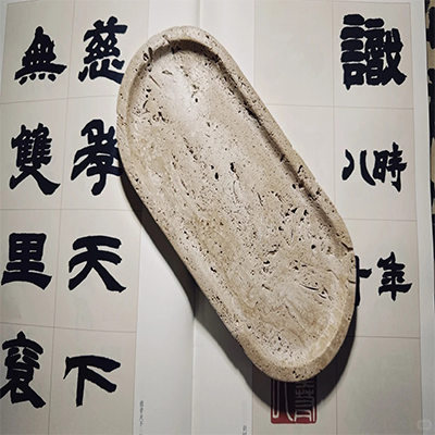 travertine oval tray for HRST