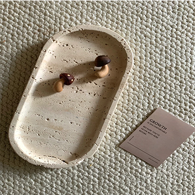 travertine oval tray for HRST