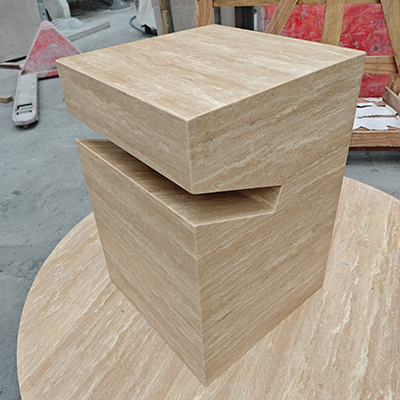 Travertine Side Tables Of Square