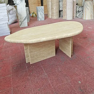 Vintage Coffee Table of travertine