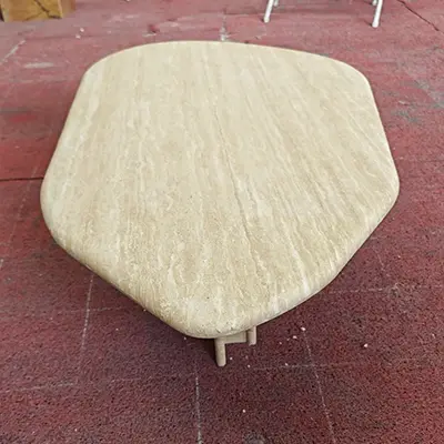 Vintage Coffee Table of travertine
