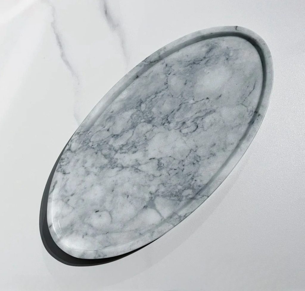 Custom Oval Marble Tray