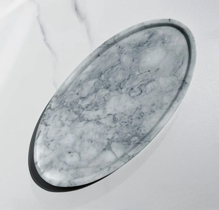 Custom Oval Marble Tray