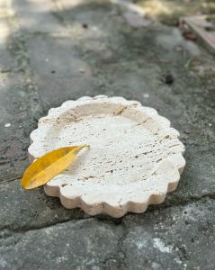 Wholesale Scalloped Travertine Tray