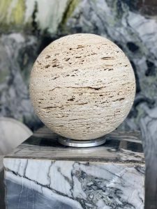 Custom Travertine Sphere for Decor